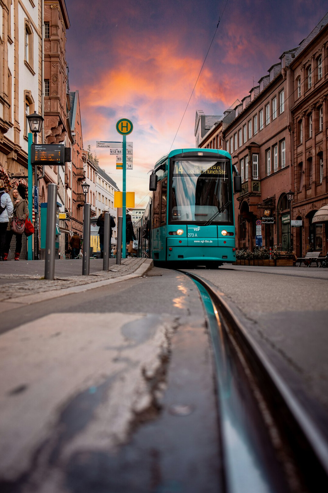 german city street scene