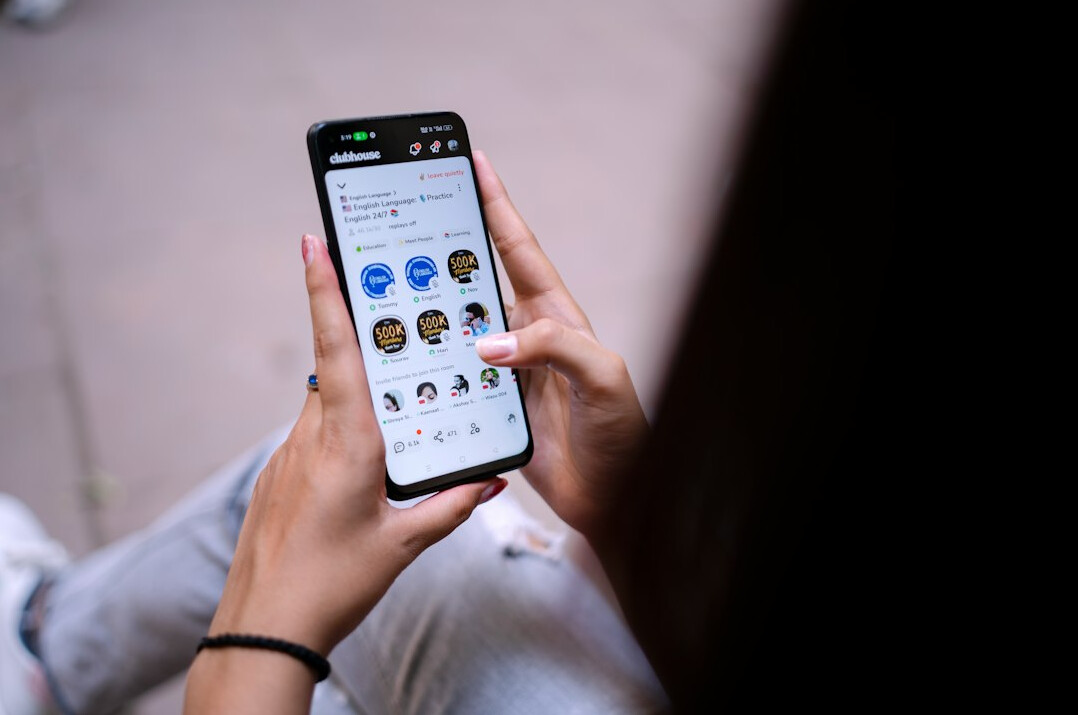 young person using social media